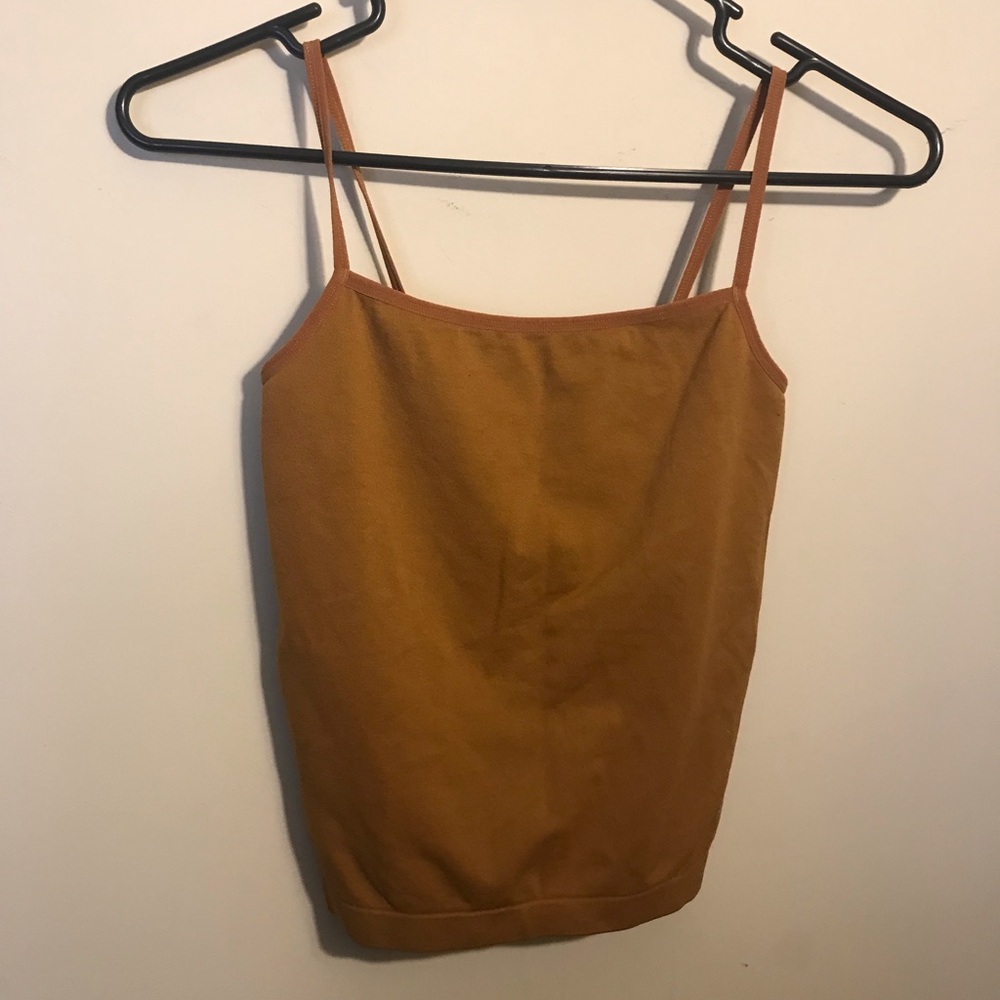 A New Day Rust Brown Spaghetti Strap Crop Top Size XS